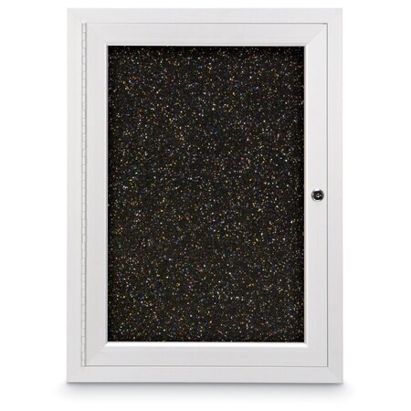 United Visual Products Sliding Door Indoor Enclosed Corkboard, 7 UV9027ACS-BRONZE-APRICOT